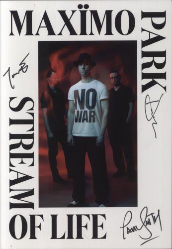 Maximo Park Stream Of Life - Eco-Mix Vinyl + Fully Autographed Band Print vinyl LP album (LP record) UK MD8LPST856709