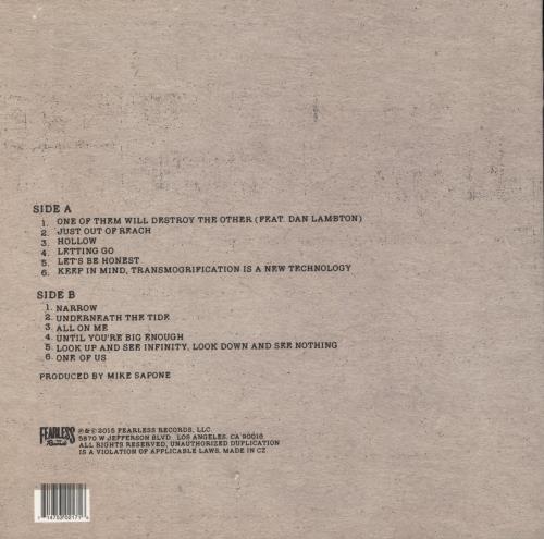 Mayday Parade Black Lines - Bone w/ Black Splatter Vinyl vinyl LP album (LP record) US 620LPBL873398