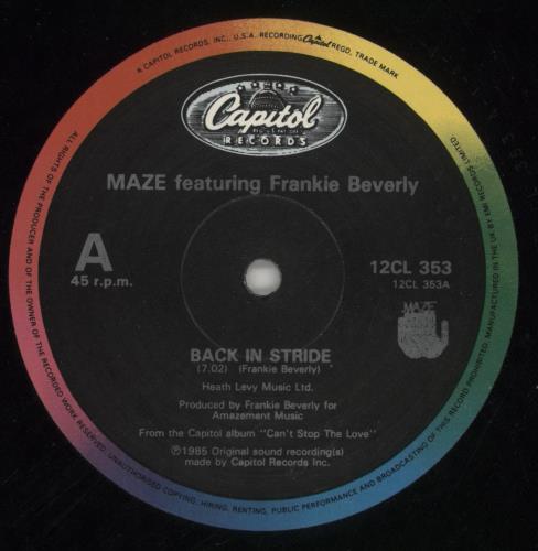 Maze Back In Stride + Promo Sticker 12" vinyl single (12 inch record / Maxi-single) UK M.Z12BA868702