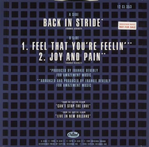 Maze Back In Stride + Promo Sticker 12" vinyl single (12 inch record / Maxi-single) UK M.Z12BA868702