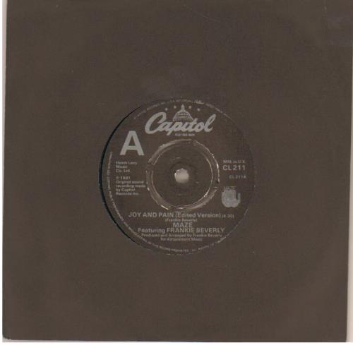 Maze Joy And Pain 7" vinyl single (7 inch record / 45) UK M.Z07JO643586