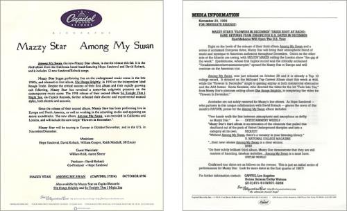 Mazzy Star Among My Swan media press pack US MZZPPAM350525