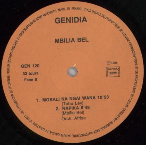 Mbilia Bel Beyanga vinyl LP album (LP record) French 9DQLPBE881985