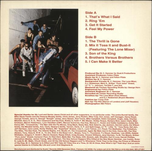 MC Hammer Feel My Power vinyl LP album (LP record) US MCHLPFE712157