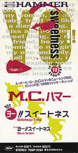 MC Hammer Yo!! Sweetness 3" CD single (CD3) Japanese MCHC3YO299441