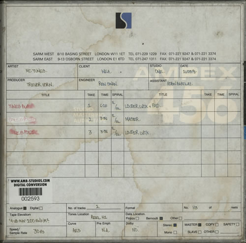 MC Tunes Tunes Blues / Style Is Poetry Reel to Reel UK MCTRRTU640583