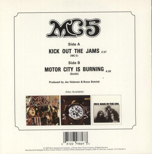 MC5 Kick Out The Jams 7" vinyl single (7 inch record / 45) US MC507KI477997