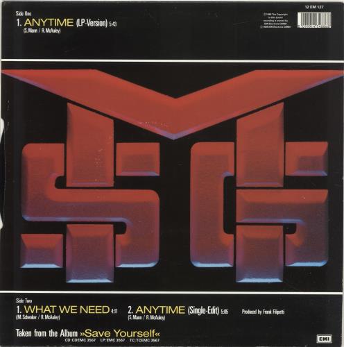 McAuley Schenker Group Anytime 12" vinyl single (12 inch record / Maxi-single) UK MCA12AN695442