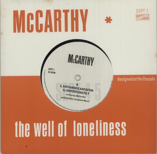 McCarthy The Well Of Loneliness 7" vinyl single (7 inch record / 45) UK MHY07TH682038