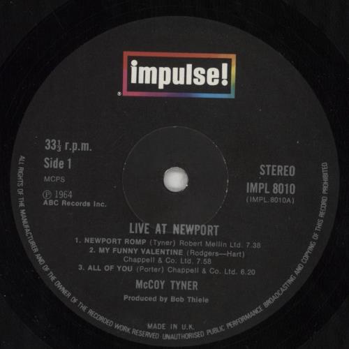 McCoy Tyner Live At Newport vinyl LP album (LP record) UK MQTLPLI470395