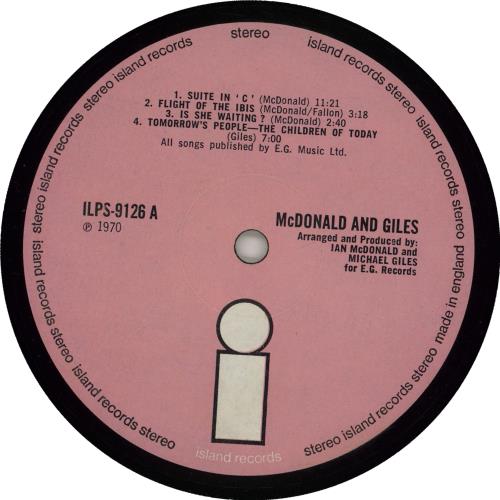 McDonald & Giles McDonald And Giles - 1st - VG/EX vinyl LP album (LP record) UK M&GLPMC540709
