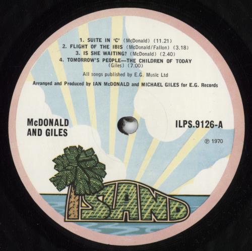 McDonald & Giles McDonald And Giles - Pink-Rim Label vinyl LP album (LP record) UK M&GLPMC261186