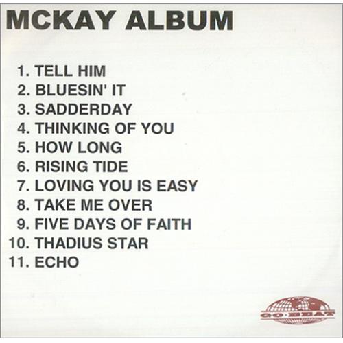 McKay McKay Album CD-R acetate UK M/YCRMC426210
