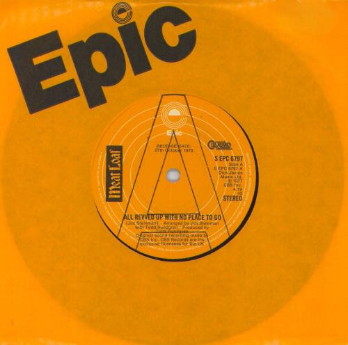 Meat Loaf All Revved Up With No Place To Go 7" vinyl single (7 inch record / 45) UK MEA07AL31061
