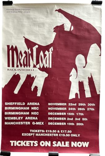 Meat Loaf Back Into Hell... poster UK MEAPOBA886746