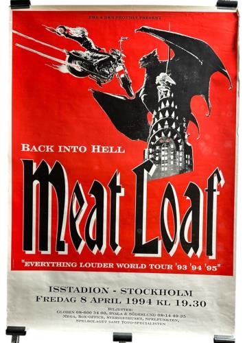 Meat Loaf Back Into Hell poster Swedish MEAPOBA886765