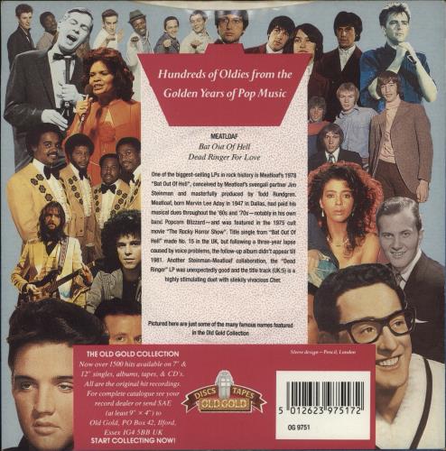 Meat Loaf Bat Out Of Hell 7" vinyl single (7 inch record / 45) UK MEA07BA654996