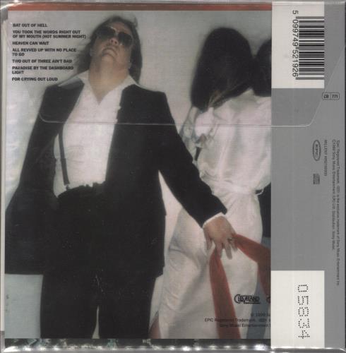 Meat Loaf Bat Out Of Hell CD album (CDLP) UK MEACDBA826017