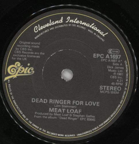 Meat Loaf Dead Ringer For Love 7" vinyl single (7 inch record / 45) UK MEA07DE589090