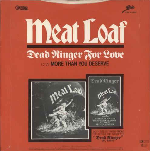 Meat Loaf Dead Ringer For Love 7" vinyl single (7 inch record / 45) UK MEA07DE589090