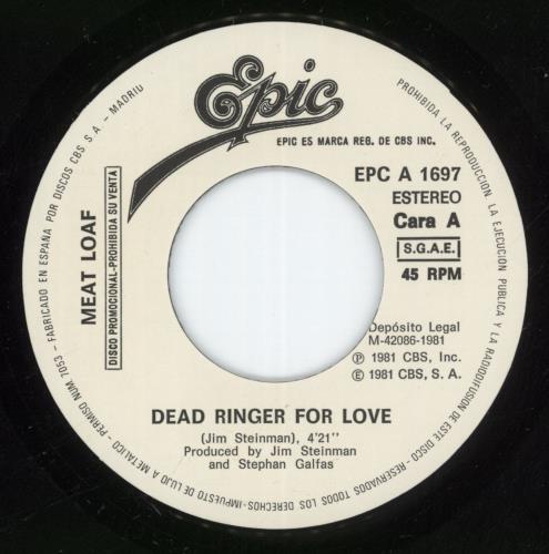 Meat Loaf Dead Ringer For Love 7" vinyl single (7 inch record / 45) Spanish MEA07DE879849