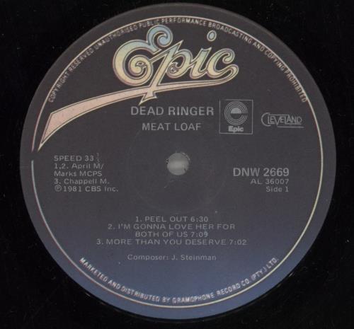 Meat Loaf Dead Ringer vinyl LP album (LP record) South African MEALPDE879812