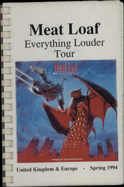 Meat Loaf Everything Louder Tour Itinerary UK MEAITEV613430