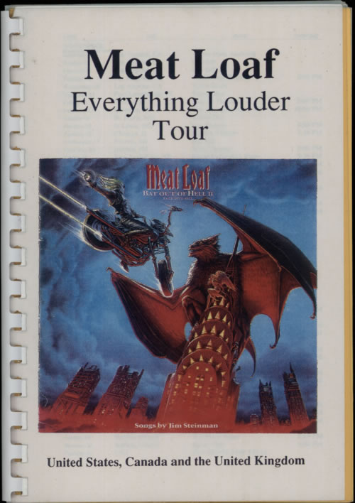 Meat Loaf Everything Louder Tour Itinerary UK MEAITEV613430