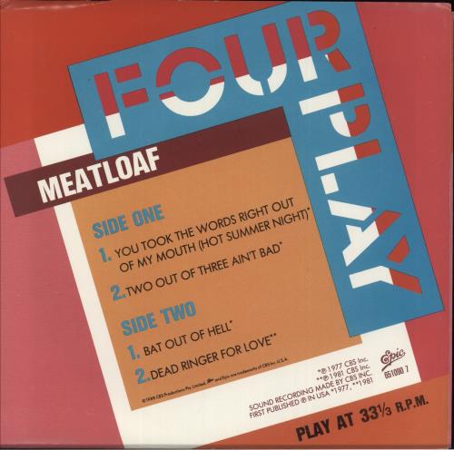 Meat Loaf Four Play: Volume Sixteen 7" vinyl single (7 inch record / 45) Australian MEA07FO879552