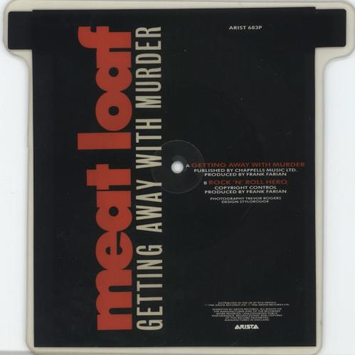 Meat Loaf Getting Away With Murder shaped picture disc (picture disc vinyl record) UK MEASHGE21865
