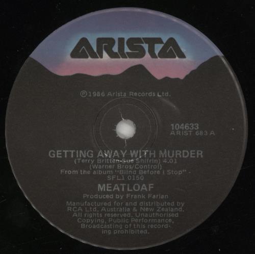 Meat Loaf Getting Away With Murder 7" vinyl single (7 inch record / 45) Australian MEA07GE879532