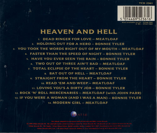 Meat Loaf Heaven And Hell CD album (CDLP) UK MEACDHE479318