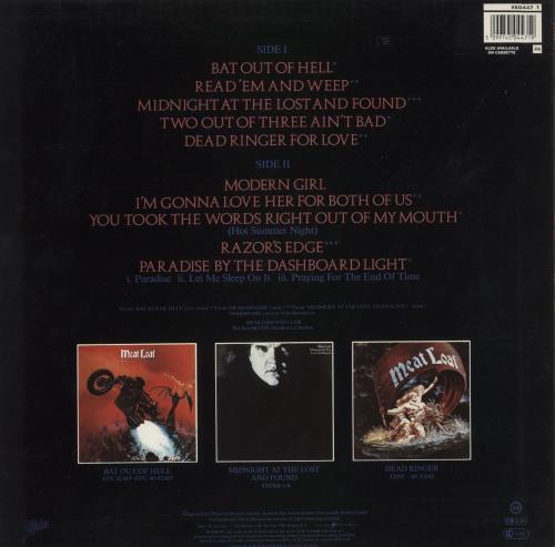 Meat Loaf Hits Out Of Hell - Stickered Sleeve vinyl LP album (LP record) UK MEALPHI868075