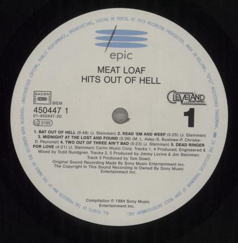 Meat Loaf Hits Out Of Hell vinyl LP album (LP record) Dutch MEALPHI553832