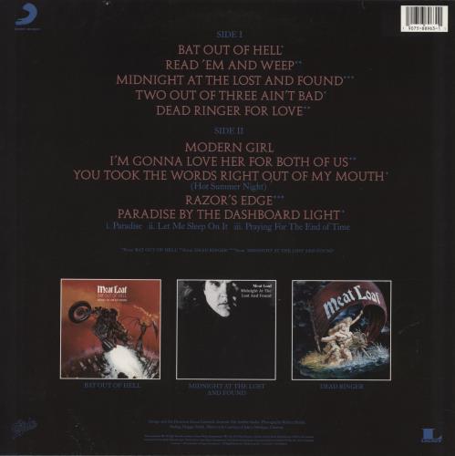 Meat Loaf Hits Out Of Hell vinyl LP album (LP record) UK MEALPHI791829