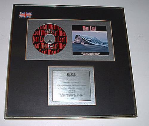 Meat Loaf I'd Do Anything For Love (But I Won't Do That) award disc UK MEAAWID309155