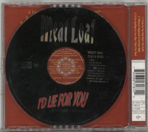 Meat Loaf I'd Lie For You - Slim Case CD single (CD5 / 5") UK MEAC5ID59139