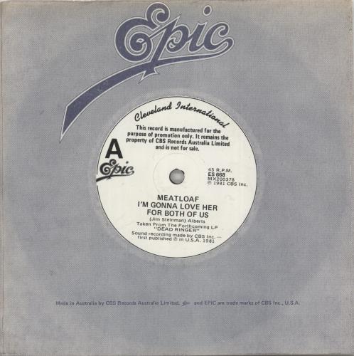 Meat Loaf I'm Gonna Lover Her For Both Of Us 7" vinyl single (7 inch record / 45) Australian MEA07IM310569