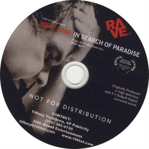 Meat Loaf In Search Of Paradise promo DVD-R US MEADRIN436809