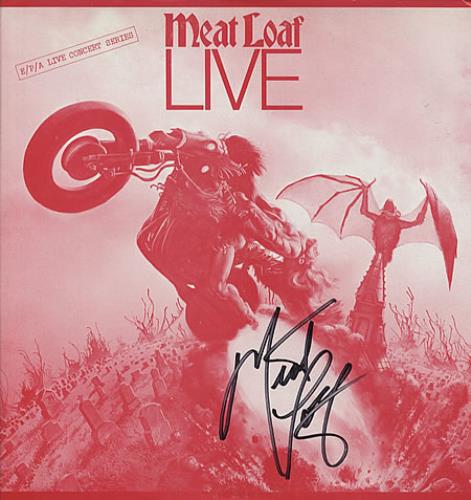 Meat Loaf Live - Autographed vinyl LP album (LP record) US MEALPLI341417