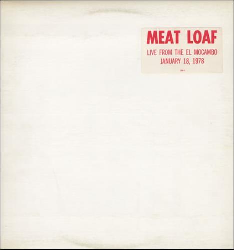 Meat Loaf Live From The El Mocambo vinyl LP album (LP record) US MEALPLI97740