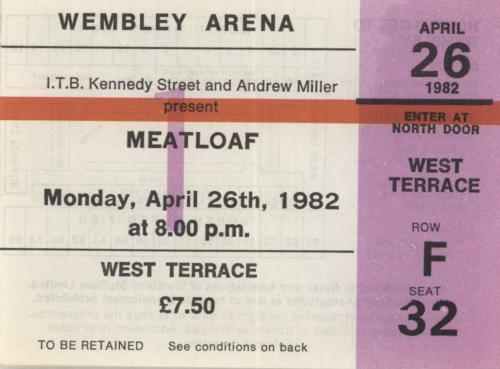 Meat Loaf Neverland Express Euro 82 + Ticket Stub tour programme UK MEATRNE858298