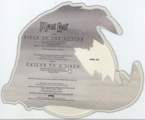 Meat Loaf Piece Of The Action shaped picture disc (picture disc vinyl record) UK MEASHPI886396