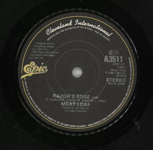 Meat Loaf Razor's Edge 7" vinyl single (7 inch record / 45) UK MEA07RA183150