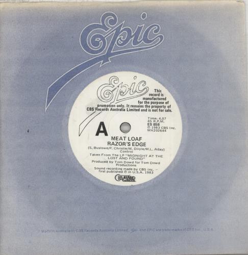 Meat Loaf Razor's Edge 7" vinyl single (7 inch record / 45) Australian MEA07RA26668