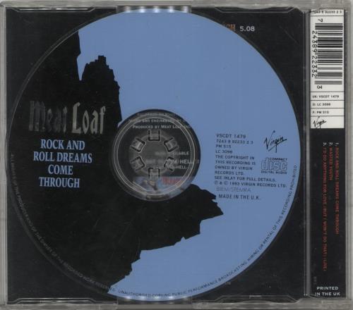 Meat Loaf Rock & Roll Dreams Come Through CD single (CD5 / 5") UK MEAC5RO101803