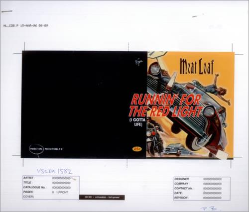 Meat Loaf Runnin' For The Red Light (I Gotta Life) artwork UK MEAARRU513819