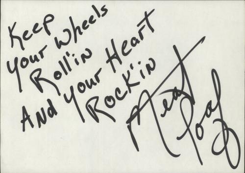 Meat Loaf Set Of Nine Autographed Sheets memorabilia US MEAMMSE885346