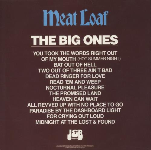 Meat Loaf The Big Ones vinyl LP album (LP record) Australian MEALPTH879826