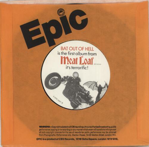 Meat Loaf Two Out Of Three Ain't Bad 7" vinyl single (7 inch record / 45) UK MEA07TW558761